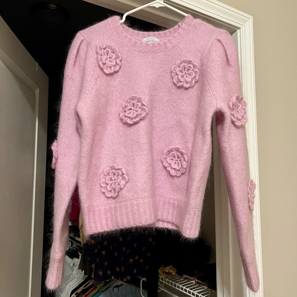 & Other Stories Rose-Appliqué Sweater